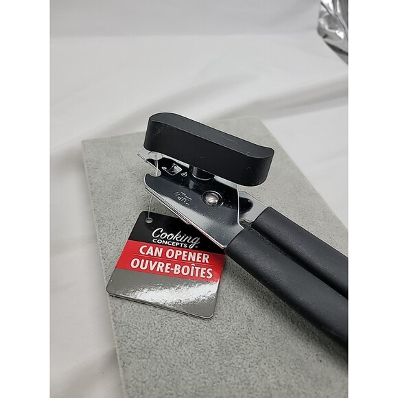 New 7.5" Tall Manual Compact Cooking Kitchen Can Opener Silver Black - Picture 3 of 10